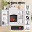 2000W Electric Fireplace Fire Heater White Carousel 5