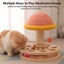 Elosung Large Pink Interactive Cat Scratching Post With Ball Track Fun Mushroom Carousel 3