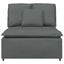 Modular Sofa Centre Module With Cushions Dark Grey 100 Cm Aobaaon Carousel 4