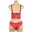 Women 3 Piece Floral Lace Bottom and Top Red Lingerie Set Carousel 9