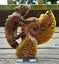 Large Cleonisceras AMMONITE, polished and carved (348g /app: 12cm diam).Super! Carousel 12