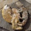 Large Cleonisceras AMMONITE, polished and carved (348g /app: 12cm diam).Super! Carousel 10