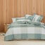 Check Green Microfiber Quilt Cover Set Carousel 1