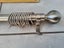 Good Quality Brushed Chrome Curtain Rod and Rings 1060mm long Carousel 1