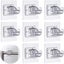 8 Pcs Adhesive Curtain Rod Hooks Curtain Rod Bracket No Drilling Carousel 1