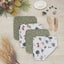 4pc Living Textiles Infant Baby Cotton Wash Cloths Forest Retreat Olive Dots Carousel 3