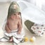 4pc Living Textiles Infant Baby Cotton Wash Cloths Forest Retreat Olive Dots Carousel 5