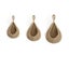 Elosung Khaki 3 Piece Wall Mounted Cotton Rope Storage Baskets Large Medium And Carousel 1