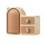 Elosung Brown Rotating Desktop Cosmetic Organiser High End Dustproof Wall Mounte Carousel 1