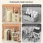 Elosung Brown Rotating Desktop Cosmetic Organiser High End Dustproof Wall Mounte Carousel 3