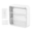Clear Display Case Acrylic Figure Display Box with Magnetic Door-White Carousel 1