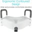 2 in 1 Raised Toilet Seat with Removable Padded Arms, Standard Seat Carousel 6