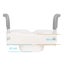 2 in 1 Raised Toilet Seat with Removable Padded Arms, Standard Seat Carousel 9