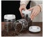 Glass Coffee Canister with Airtight Seal for Tea & Beans Storage - White Carousel 6