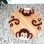 Kids Wooden Table + 2 Chairs Set Monkey Design Carved Timber Children Furniture Carousel 5