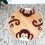 Wood Kids Table Todler Study Play Desk Cartoon Monkey Children Furniture Carousel 5