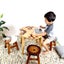 Wood Kids Table Todler Study Play Desk Cartoon Monkey Children Furniture Carousel 6