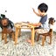 Wood Kids Table Todler Study Play Desk Cartoon Monkey Children Furniture Carousel 7