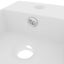 vidaXL Bathroom Sink with Overflow Ceramic Matt White Carousel 5
