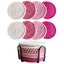 Pink 8 Piece Drink Coasters with Holder Minimalist Cotton Woven 4 Colors Absorbe Carousel 2