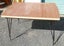 MID-CENTURY EXTENDING WOODEN TABLE WITH METAL LEGS Carousel 2