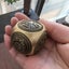PTN Brass Dice Large Fidget Spinner With 6 Sides Toy Gift - NEW Carousel 3