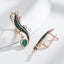 Kinel Hot Green Natural Zircon Lizard Drop Earrings Carousel 4