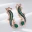 Kinel Hot Green Natural Zircon Lizard Drop Earrings Carousel 5