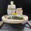 NEW Home Foldable Sofa Armrest Tray Wooden Disc Tray Sofa Armrest Carousel 3