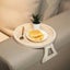 NEW Home Foldable Sofa Armrest Tray Wooden Disc Tray Sofa Armrest Carousel 5