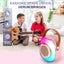 Mini Karaoke Machine with 2 Microphones Karaoke Gifts for Boys Girls Pink Carousel 4