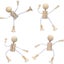 4 Pcs Diy Unfinished Dolls Shapeable Wooden Robot Toys Educational Toys Paintin Carousel 1