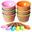 1 Set Of Small Ice Cream Bowls With Spoons Kids Ice Cream Containers Colored Carousel 1