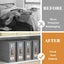 Elosung 2 Pcs Black Non Woven Fabric Storage Box With Lid Transparent Moisture P Carousel 3