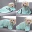 Elosung 2Pcs Size Green Soft Absorbent Dog Bathrobe Towel Cozy Pet Drying Wrap F Carousel 4