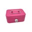 Elosung 2Pcs/Pink Mini Lockable Cash Box With Handle Secure Money Storage Storag Carousel 1