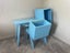 Blue Animal shaped table and chair with storage Carousel 1