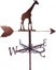 wind vane Metal Weather Vane Outdoor Yard weathervane Butterfly Wolf Deer Anim Carousel 1