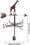 wind vane Metal Weather Vane Outdoor Yard weathervane Butterfly Wolf Deer Anim Carousel 6
