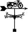 Durable Metal wind vane Motorcycle Silhouette weathervane Black Spray Paint Wi Carousel 1