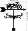 Durable Metal wind vane Motorcycle Silhouette weathervane Black Spray Paint Wi Carousel 4