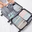 8Pcs Waterproof Travel Luggage Bags Clothes Packing Cube Organizer (Blue) Carousel 5