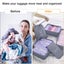 8Pcs Waterproof Travel Luggage Bags Clothes Packing Cube Organizer (Blue) Carousel 8
