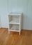 MidCentury Vintage + White Rattan Cane Glass + Three Shelf Unit Carousel 1