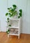 MidCentury Vintage + White Rattan Cane Glass + Three Shelf Unit Carousel 8