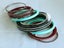 Vintage lot Lucite Stacker Bracelets Bangles set with Diamantes, plastic, mix Carousel 5