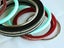 Vintage lot Lucite Stacker Bracelets Bangles set with Diamantes, plastic, mix Carousel 7