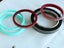Vintage lot Lucite Stacker Bracelets Bangles set with Diamantes, plastic, mix Carousel 8