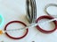 Vintage lot Lucite Stacker Bracelets Bangles set with Diamantes, plastic, mix Carousel 10