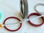 Vintage lot Lucite Stacker Bracelets Bangles set with Diamantes, plastic, mix Carousel 11
